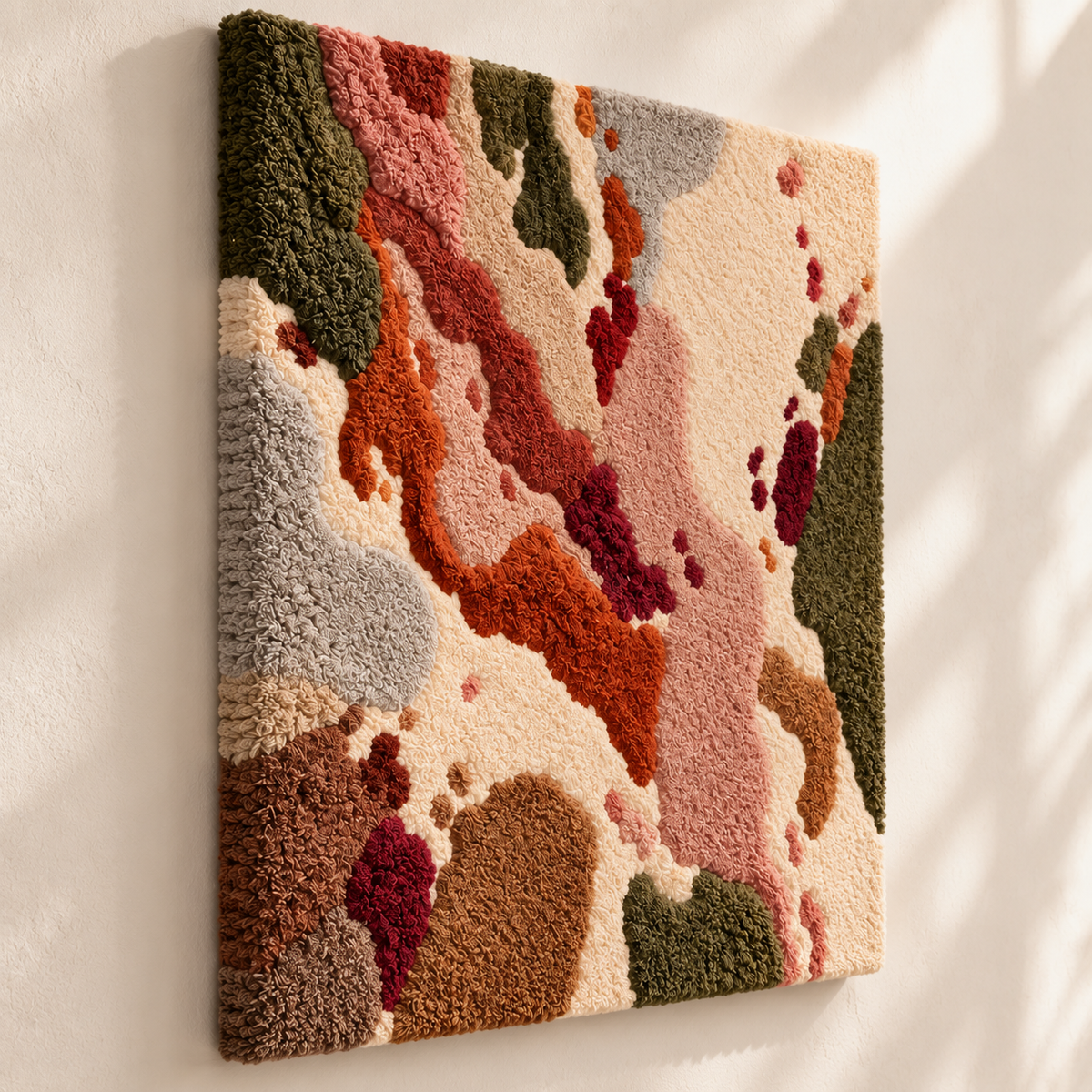 Clay River Traces — angled relief view