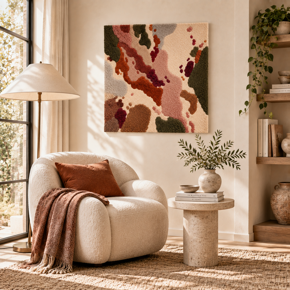 Clay River Traces — room setting 2