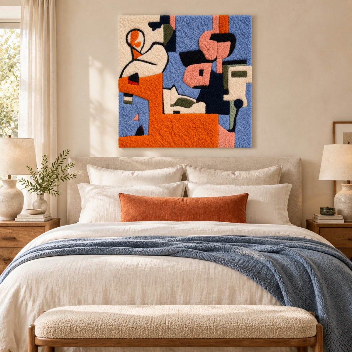 Cobalt and Apricot — room setting 2