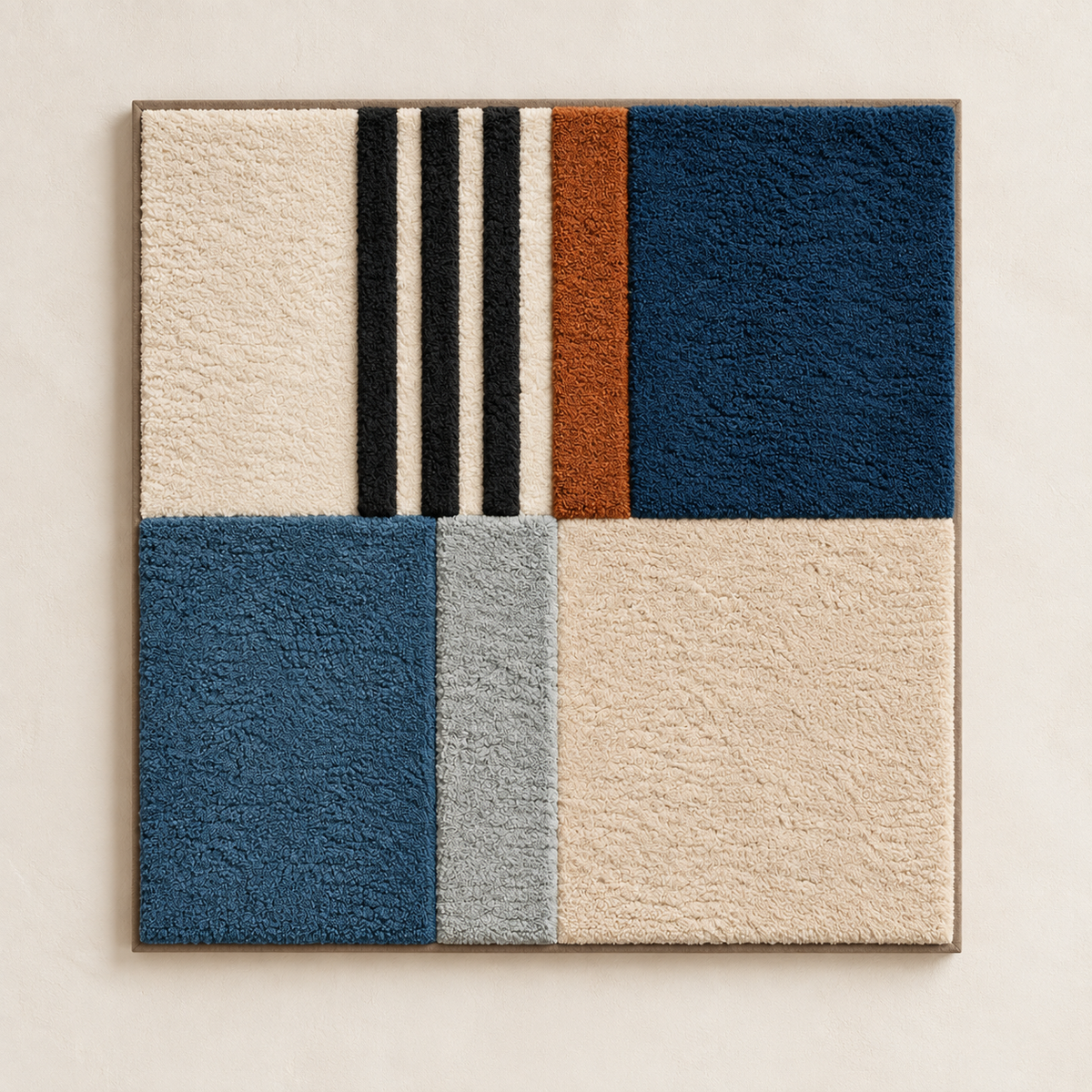 Cobalt and Rust Grid — front product view [product-light]