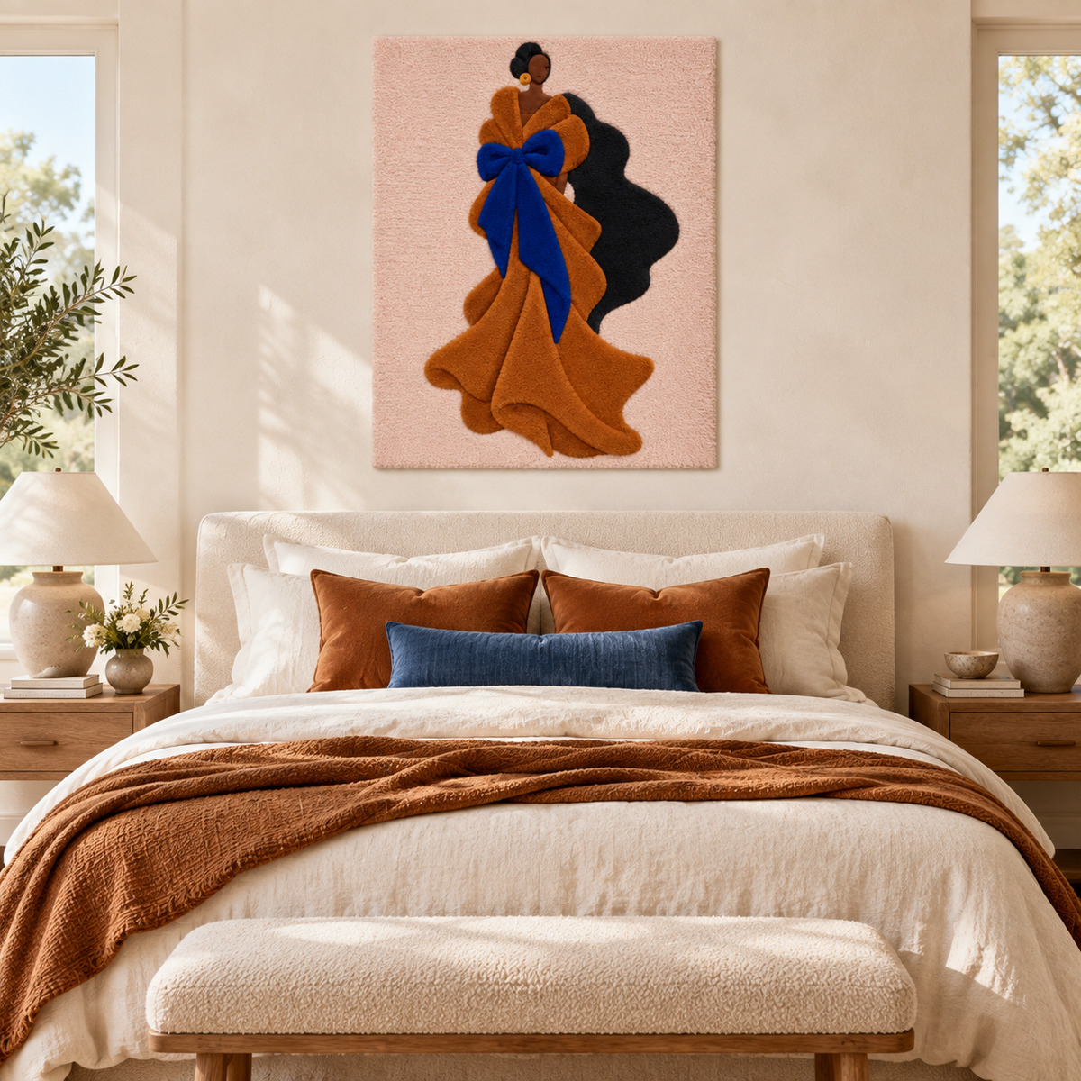 Cobalt Bow Amber Elegance — room setting