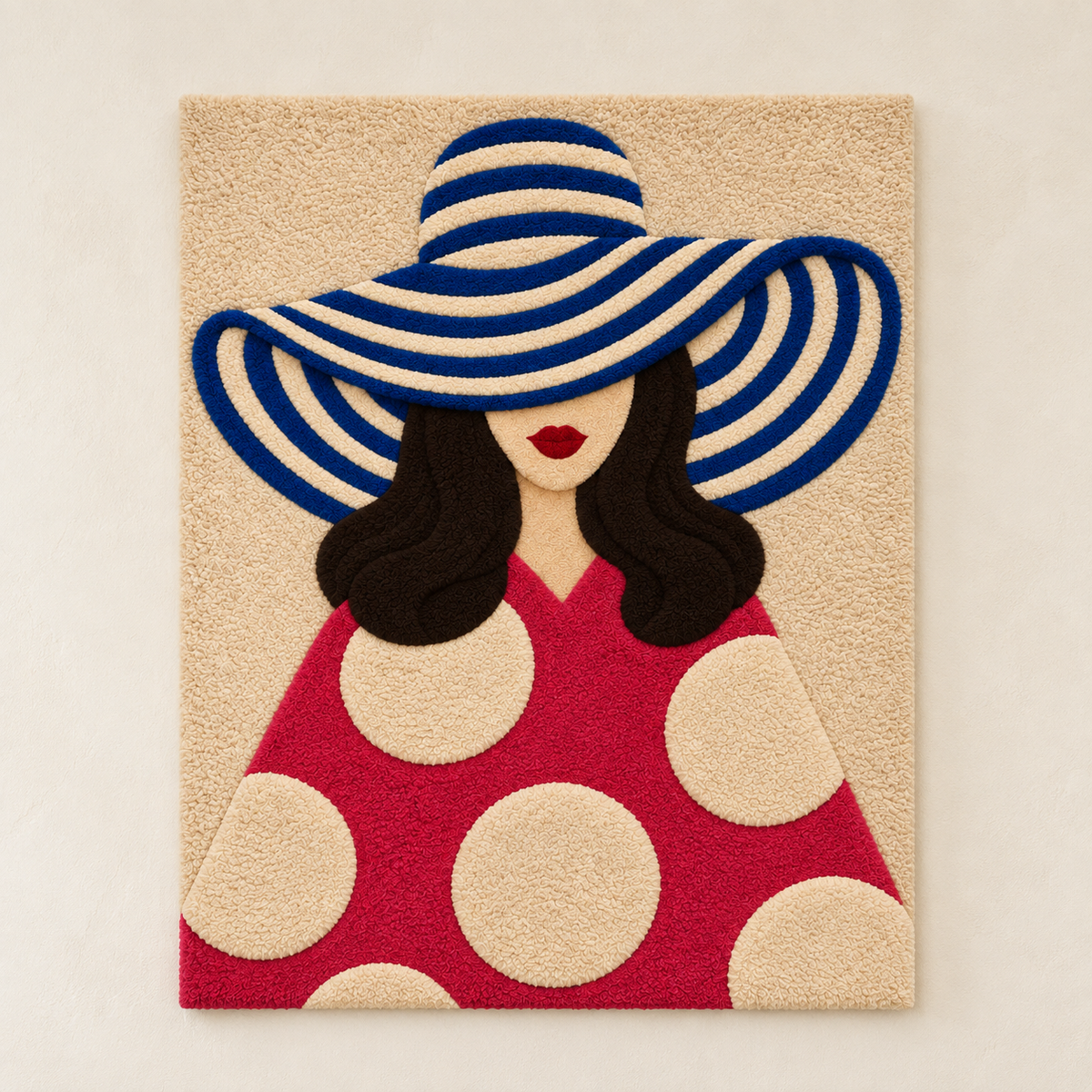 Cobalt Brim Raspberry Dots — front product view [product-light]