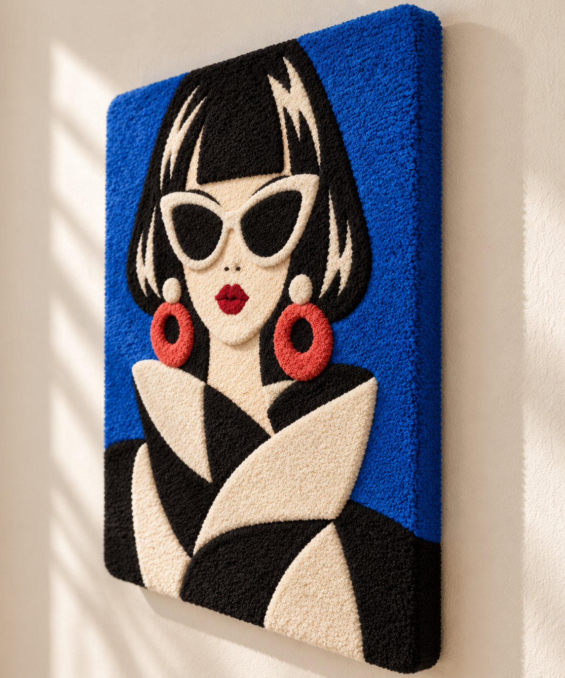 Cobalt Cat Eye Muse — angled relief view