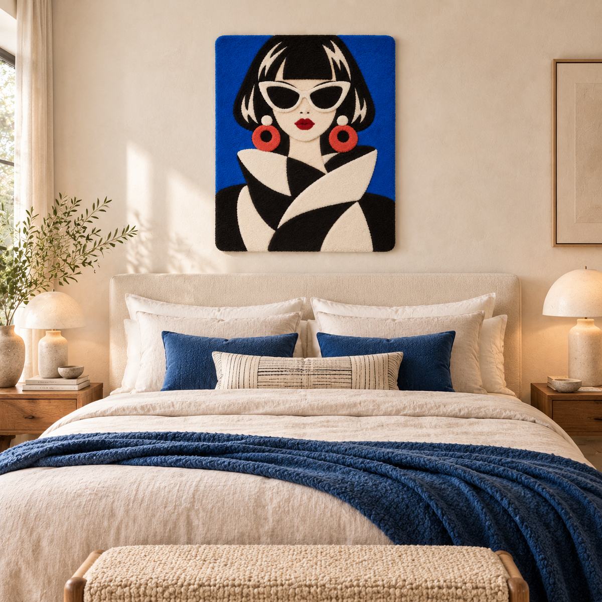 Cobalt Cat Eye Muse — room setting 1