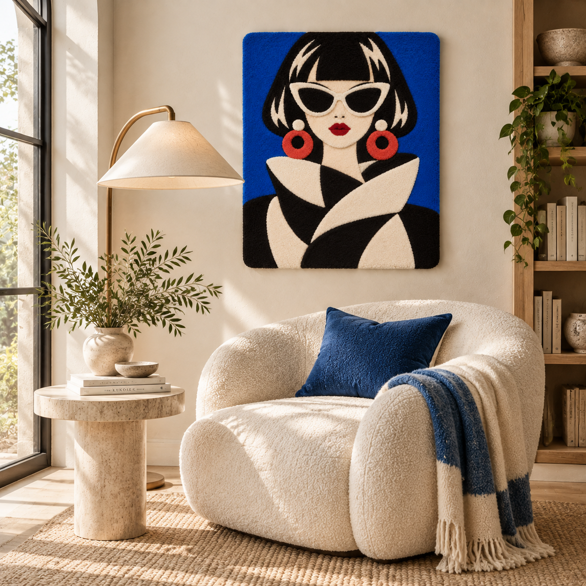 Cobalt Cat Eye Muse — room setting 2