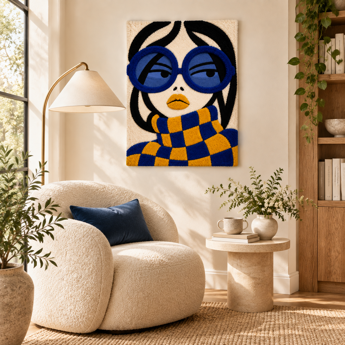 Cobalt Check Daydream — room setting 2