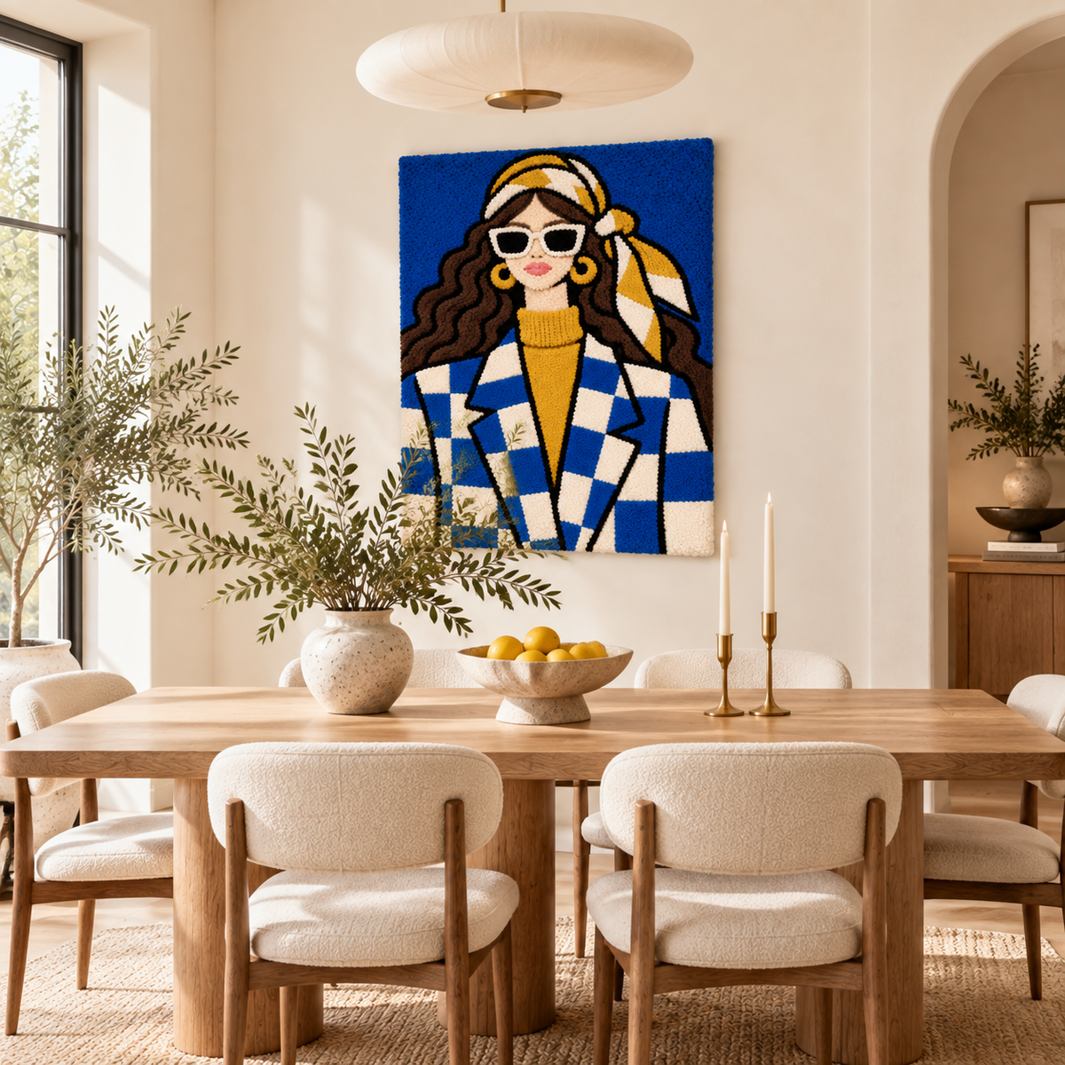 Cobalt Check Muse — room setting 3