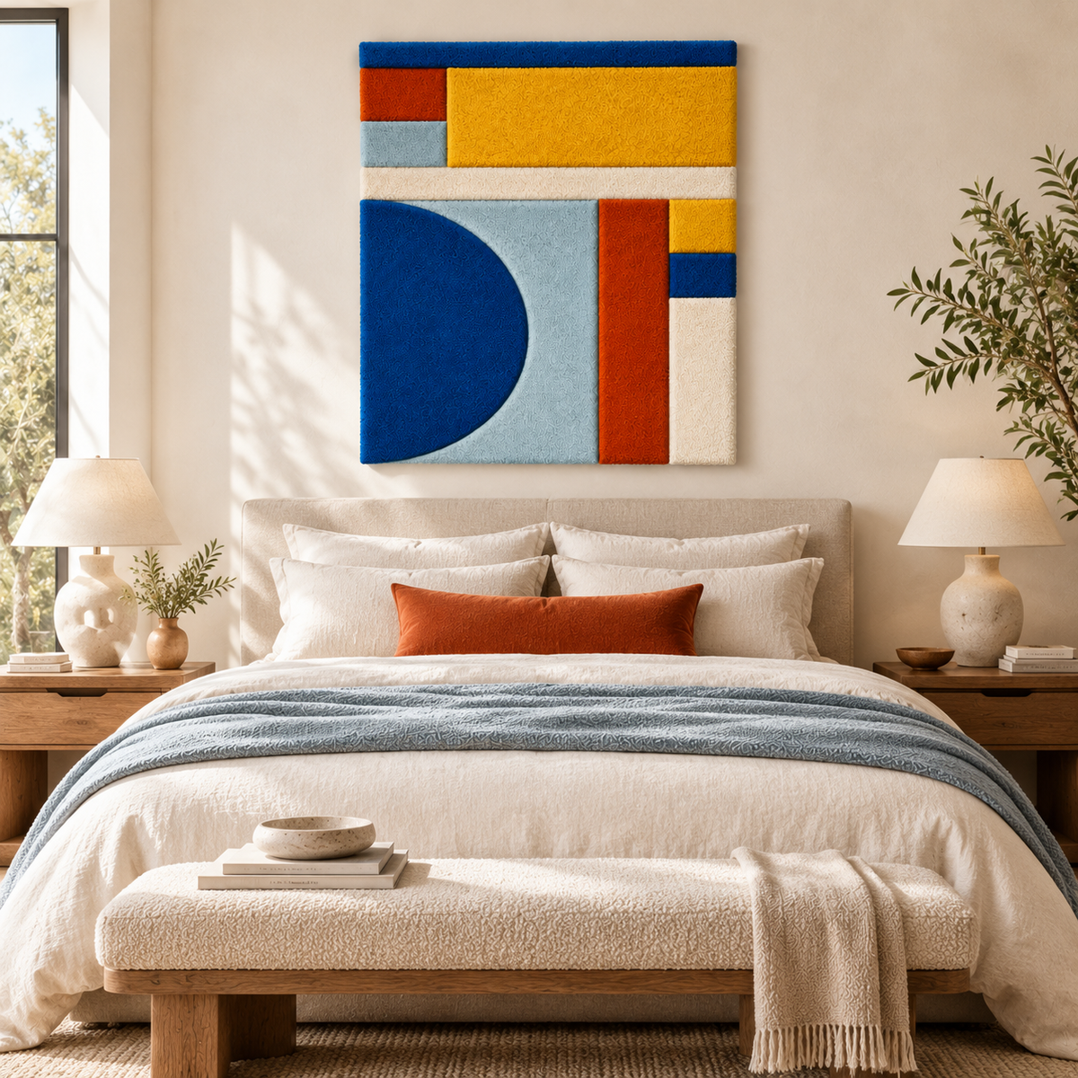 Cobalt Half Moon beneath a Golden Bar — front-facing room scene [room-front]