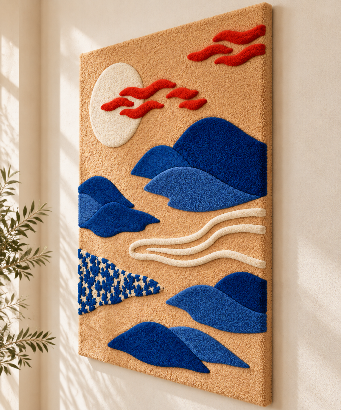 Cobalt Hills at Sunrise — angled relief view
