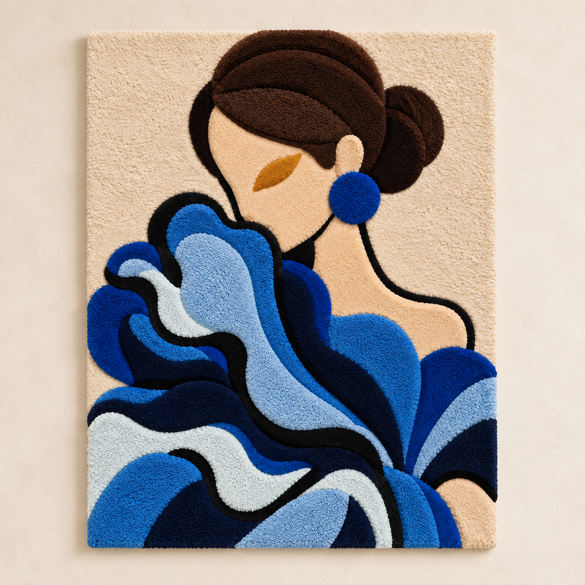 Cobalt Ruffles Quiet Elegance — front product view [product-light]