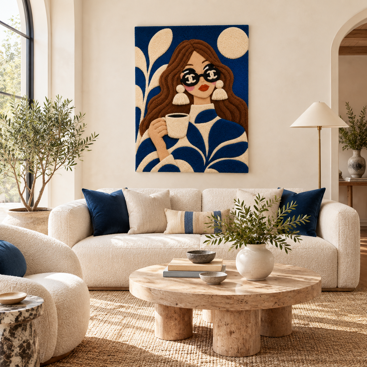 Coffee in Cobalt — front-facing room scene [room-front]