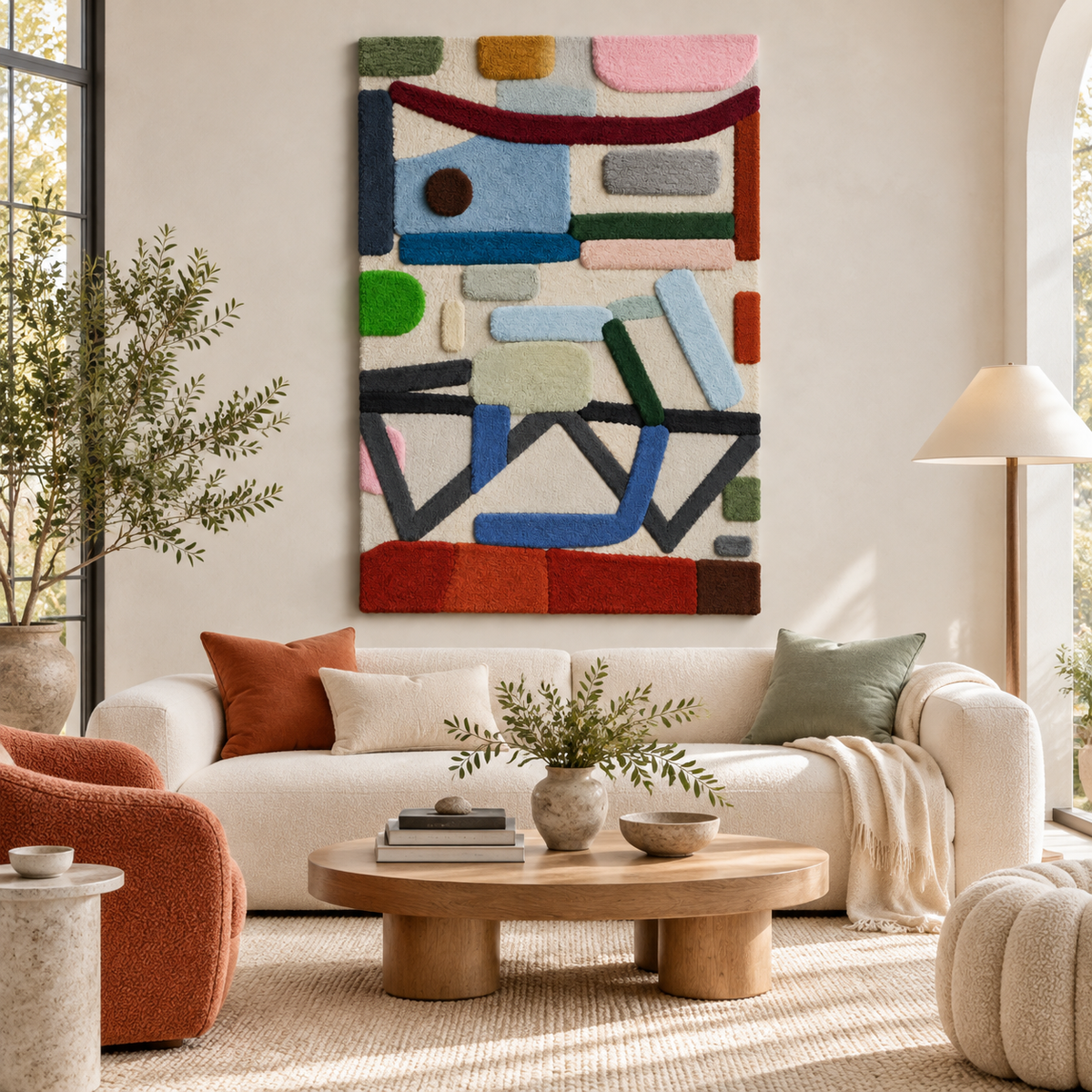 Colour in Suspension — front-facing room scene