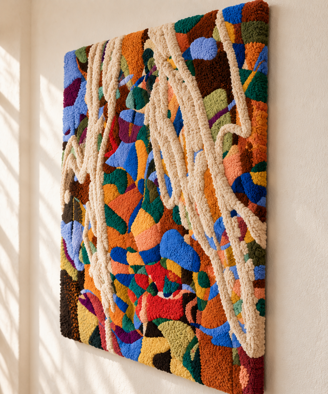 Colourfall and Ivory Loops — angled relief view