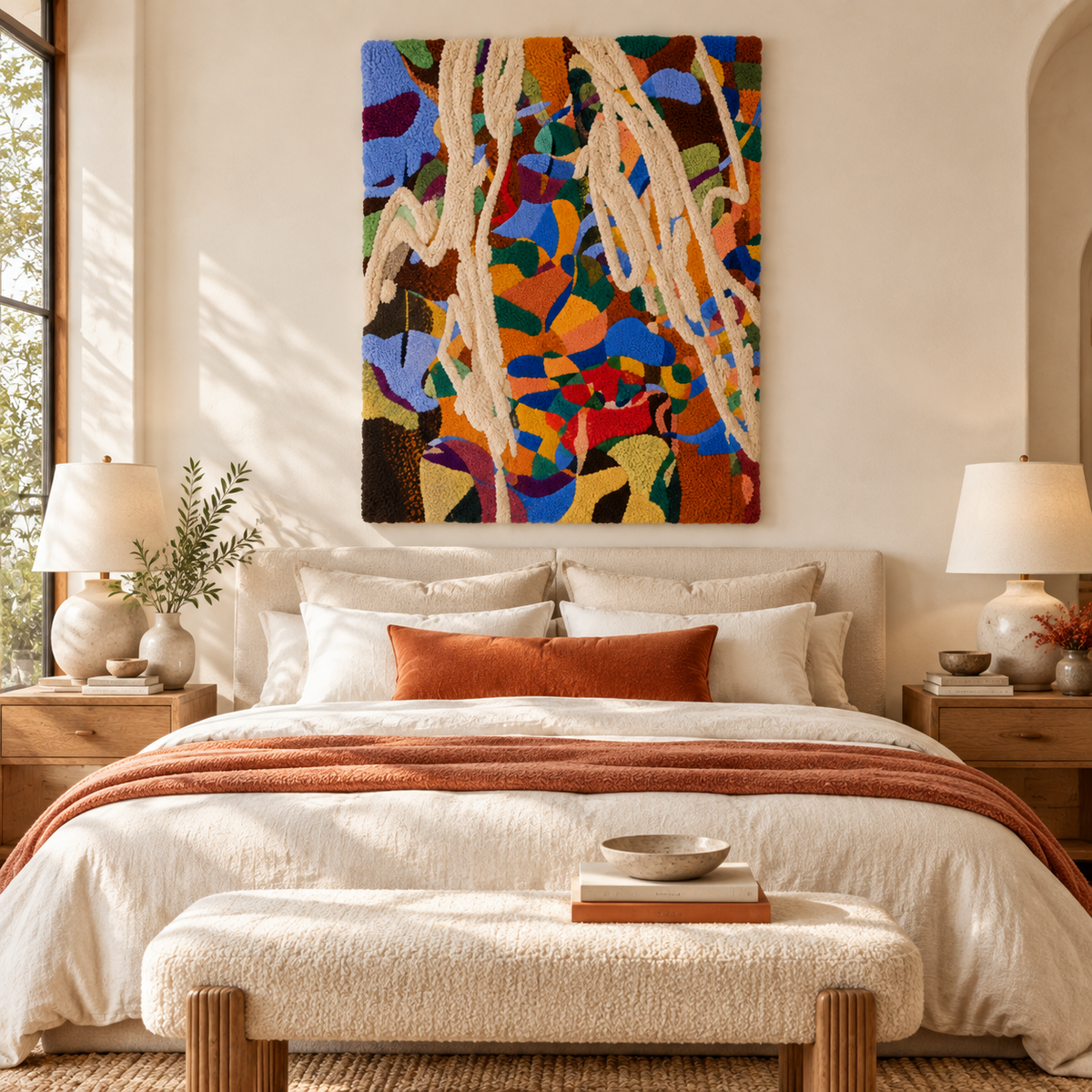 Colourfall and Ivory Loops — room setting 1