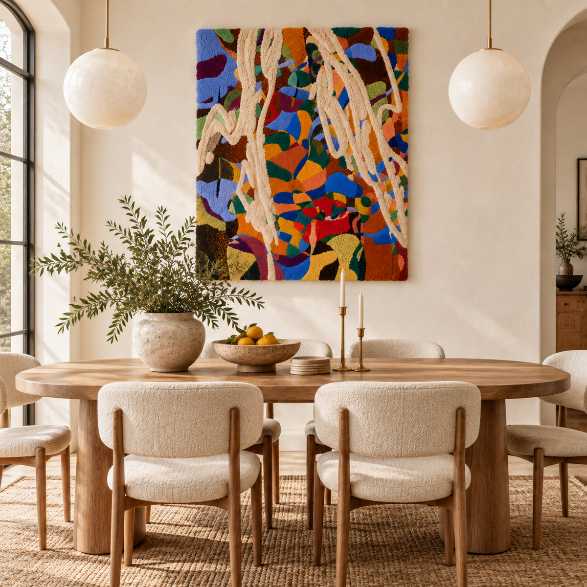 Colourfall and Ivory Loops — room setting 2