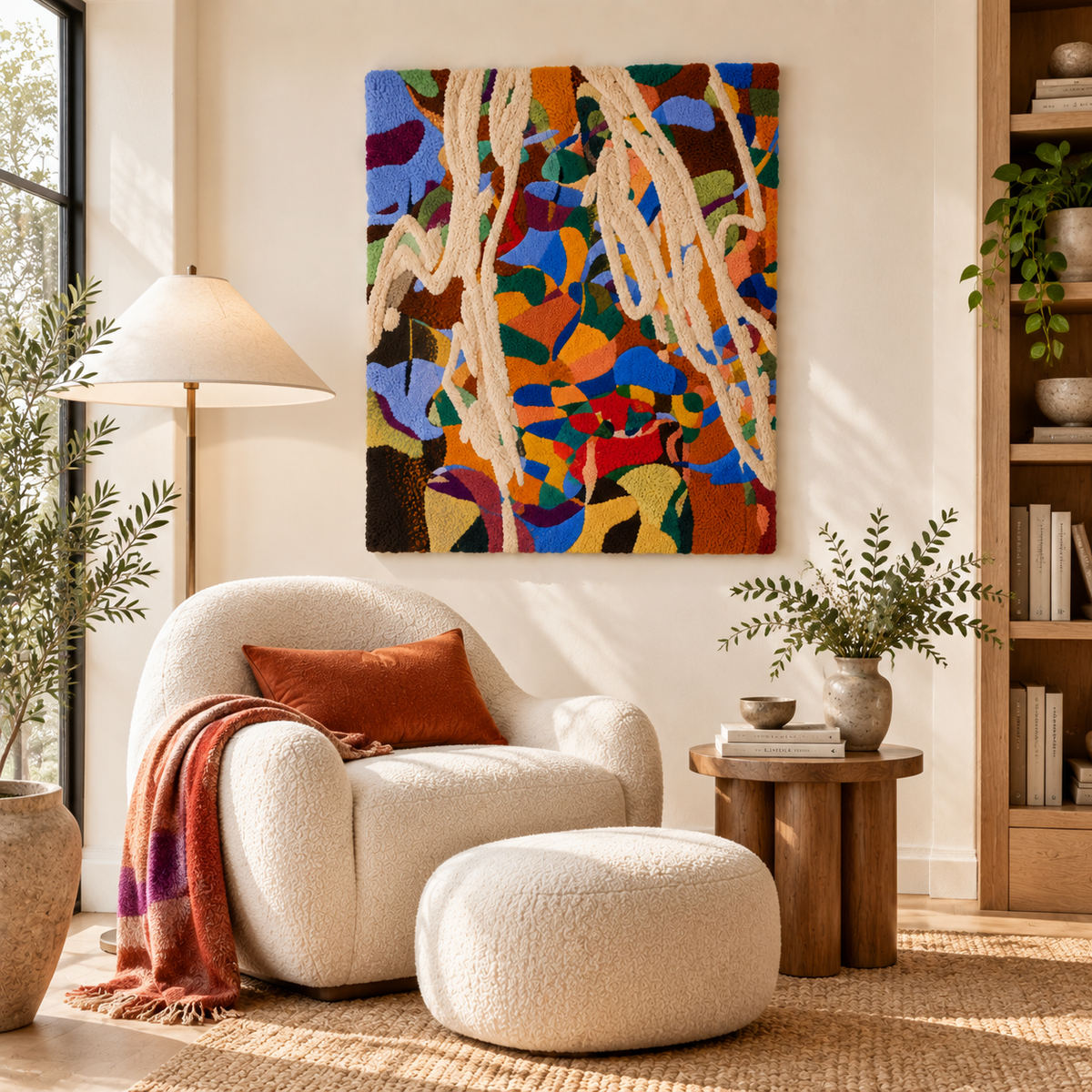 Colourfall and Ivory Loops — room setting 3