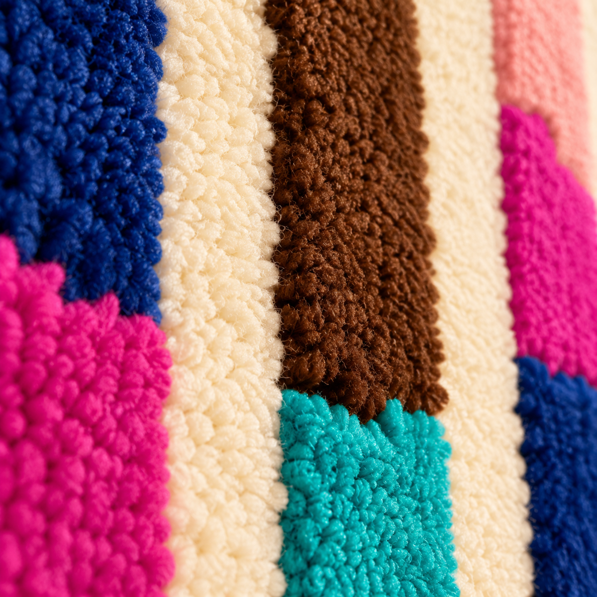 Confetti Colonnade — tufted wool texture detail