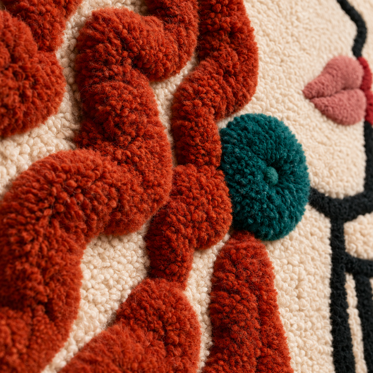 Close-up of Hewn Earth Copper Curls Coffee Pause wall art featuring intricate copper curls on a textured background.