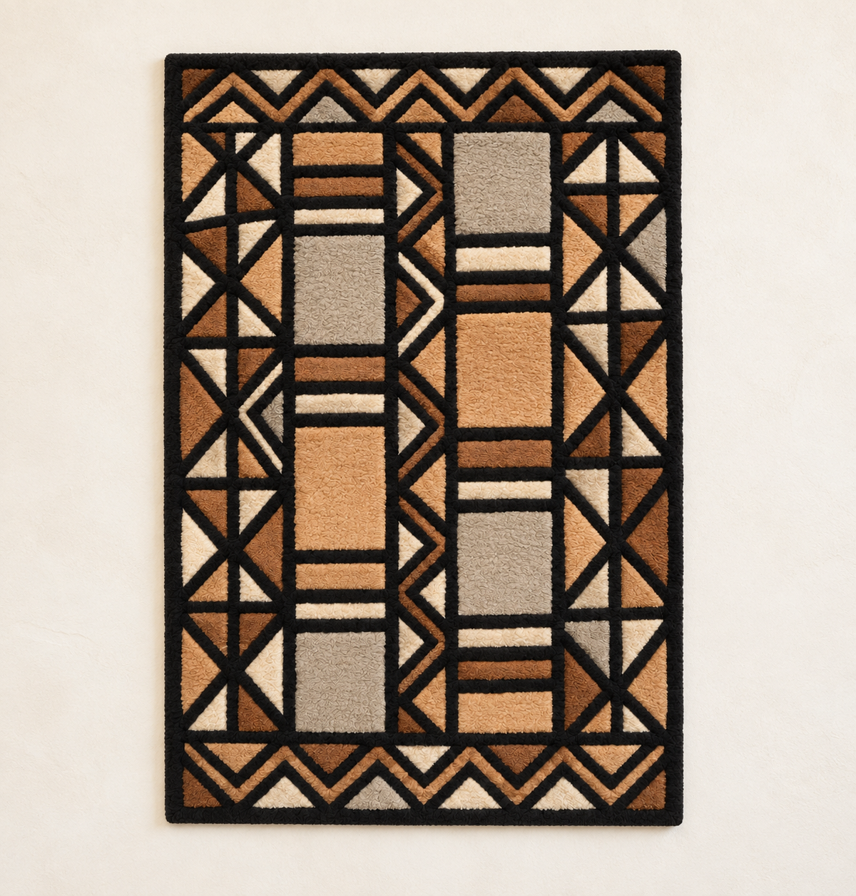 Hewn Earth copper lattice path wall art featuring intricate copper design with geometric lattice pattern on a neutral background