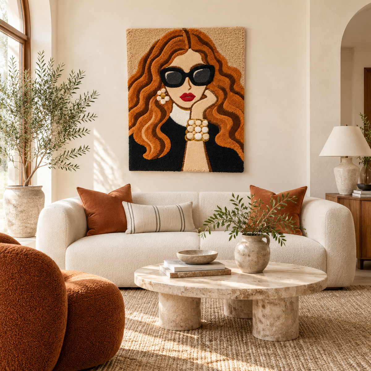 Copper Waves and Pearls — front-facing room scene [room-front]
