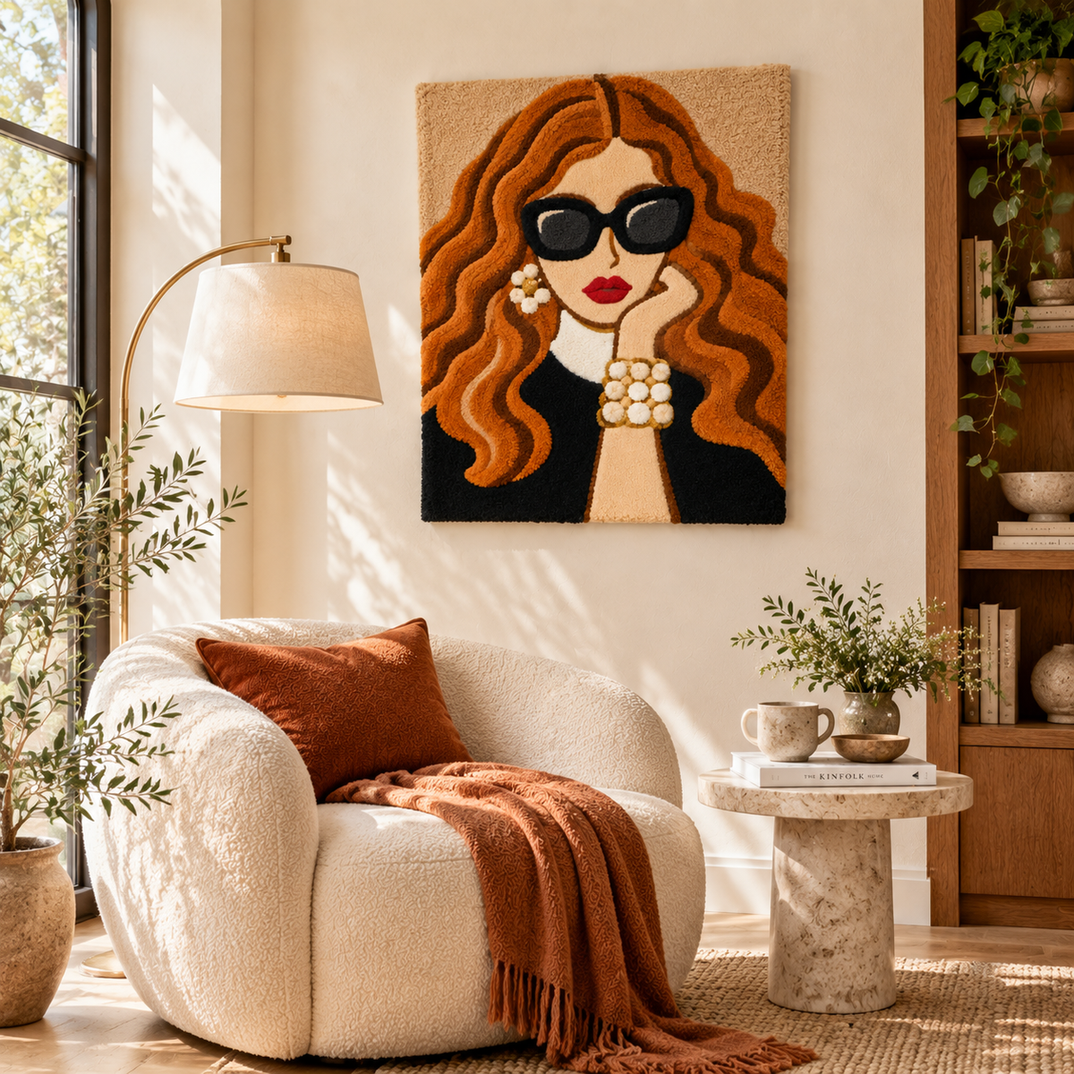 Copper Waves and Pearls — room setting