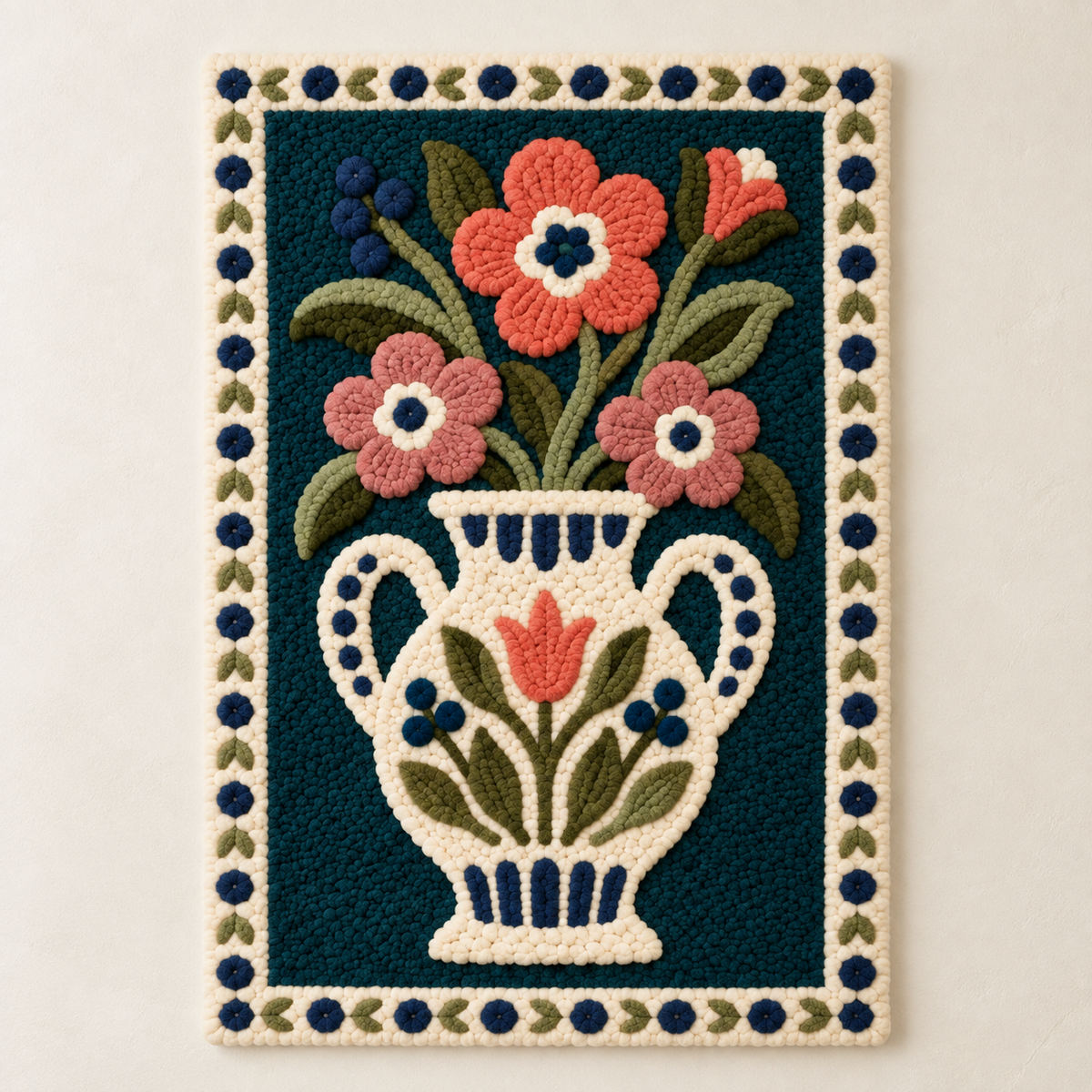 Coral Blooms in an Ivory Urn — front product view [product-light]