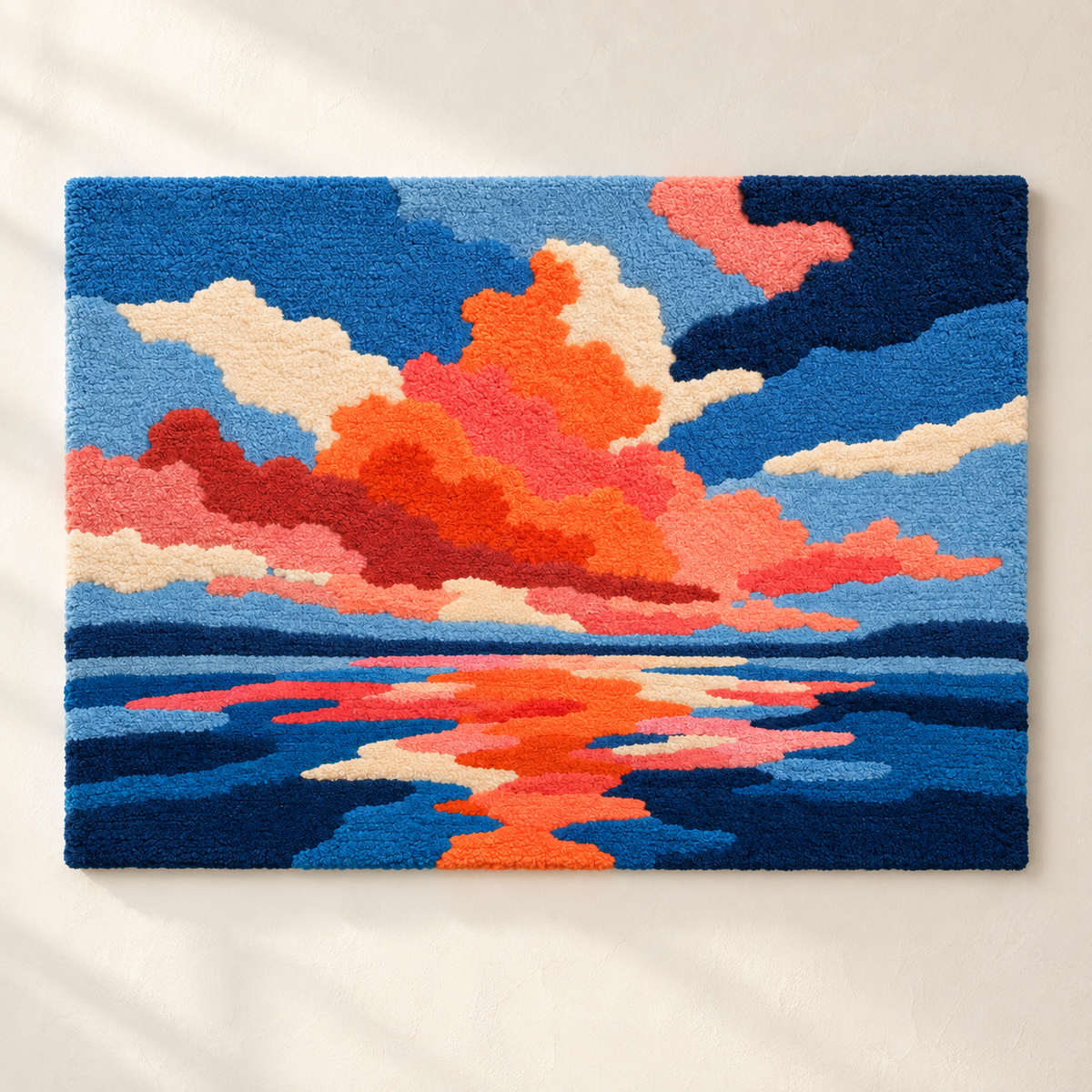Coral Clouds on Blue Water — front product view