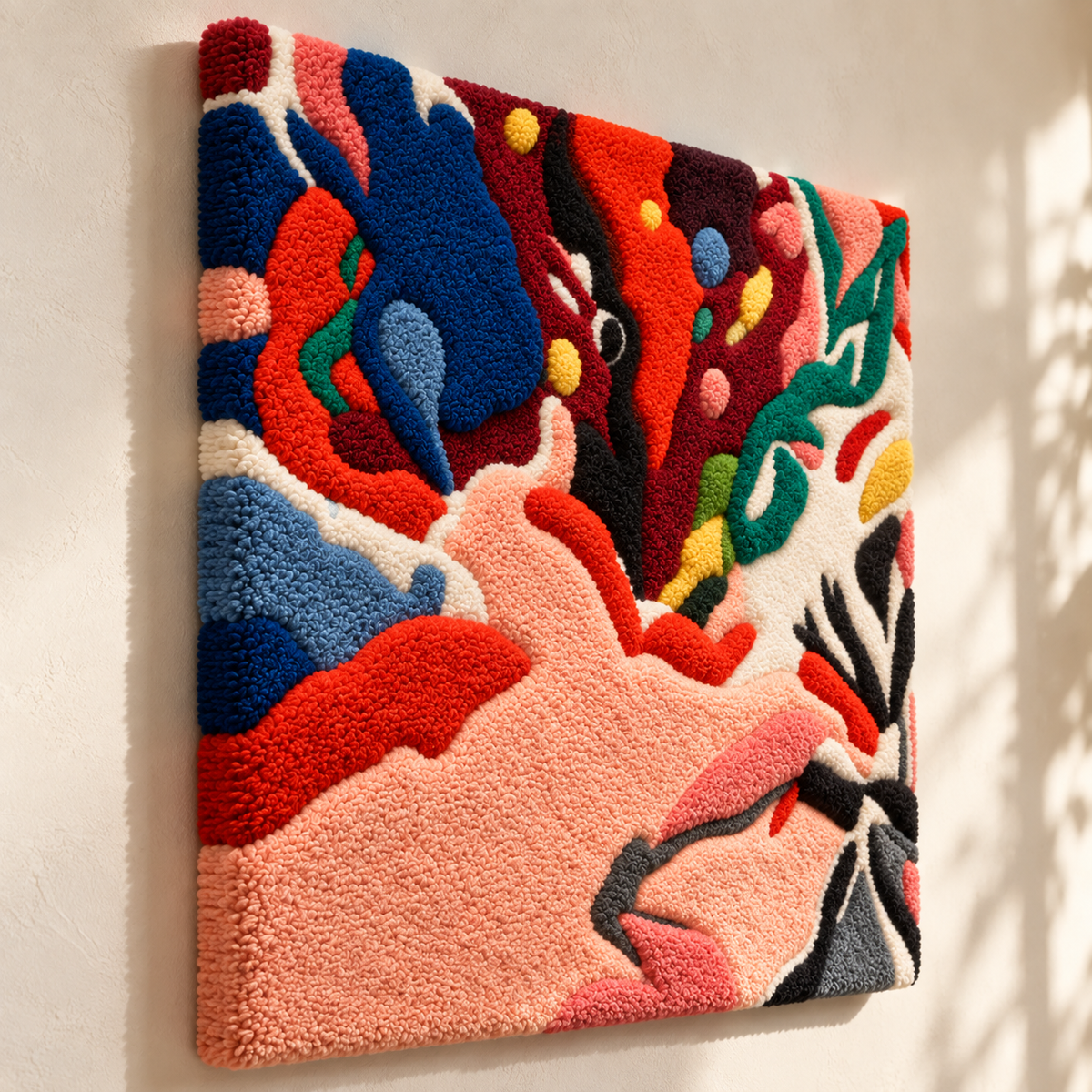 Coral Colour Eruption — angled relief view
