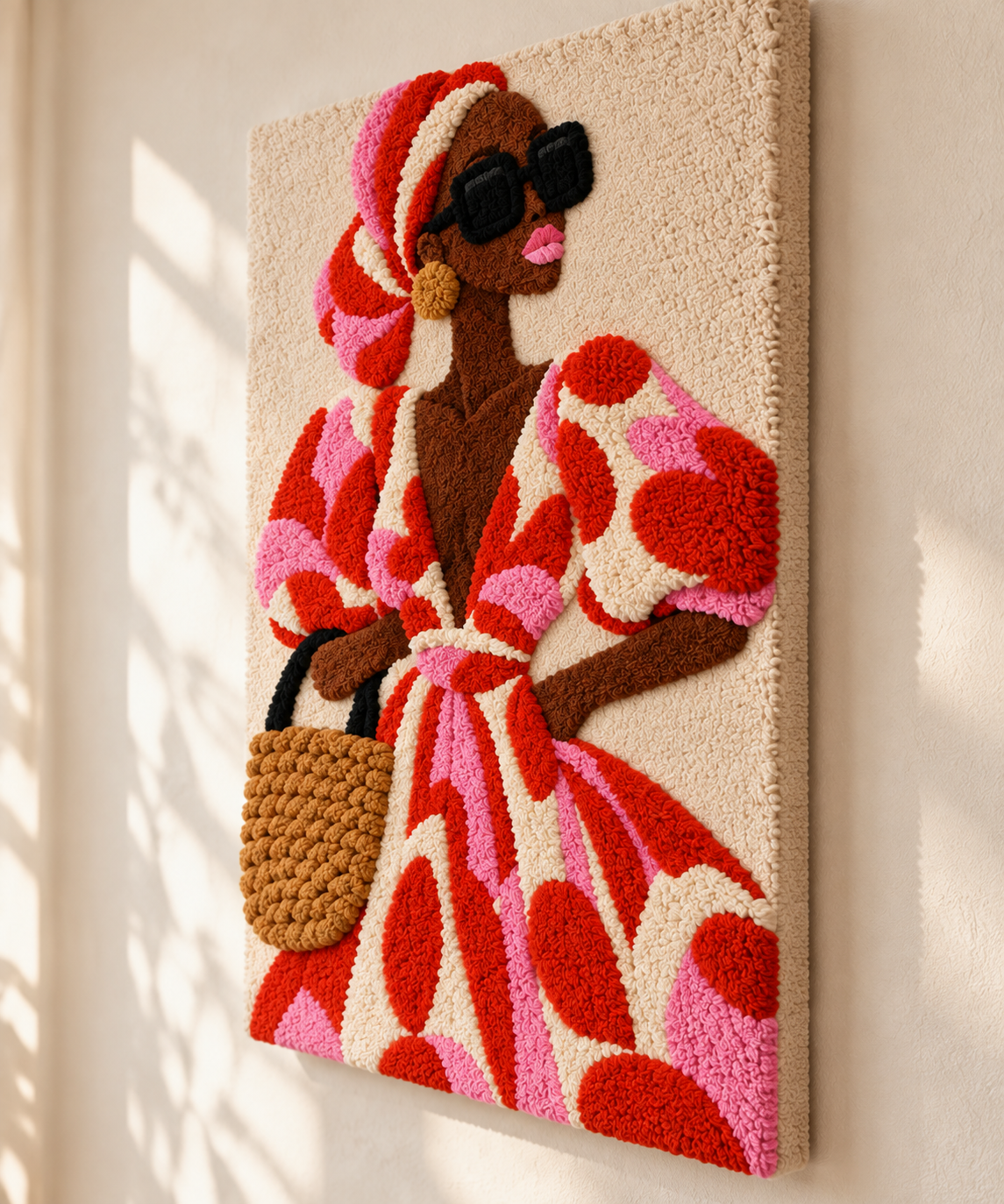 Coral Holiday Muse — angled relief view