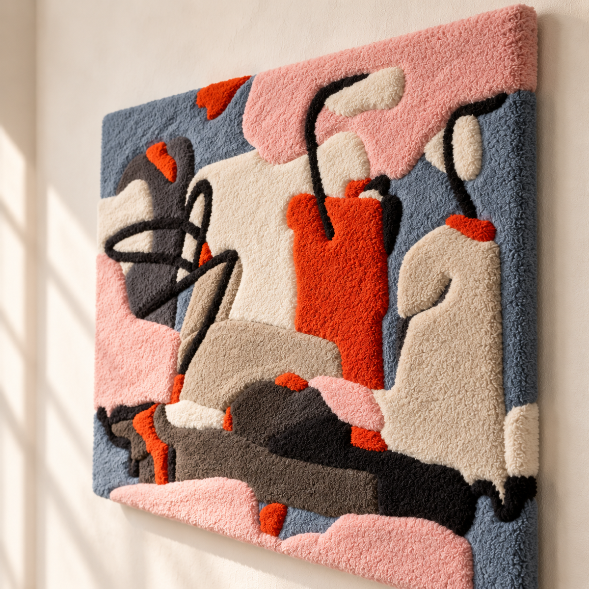 Coral Ink Conversation — angled relief view