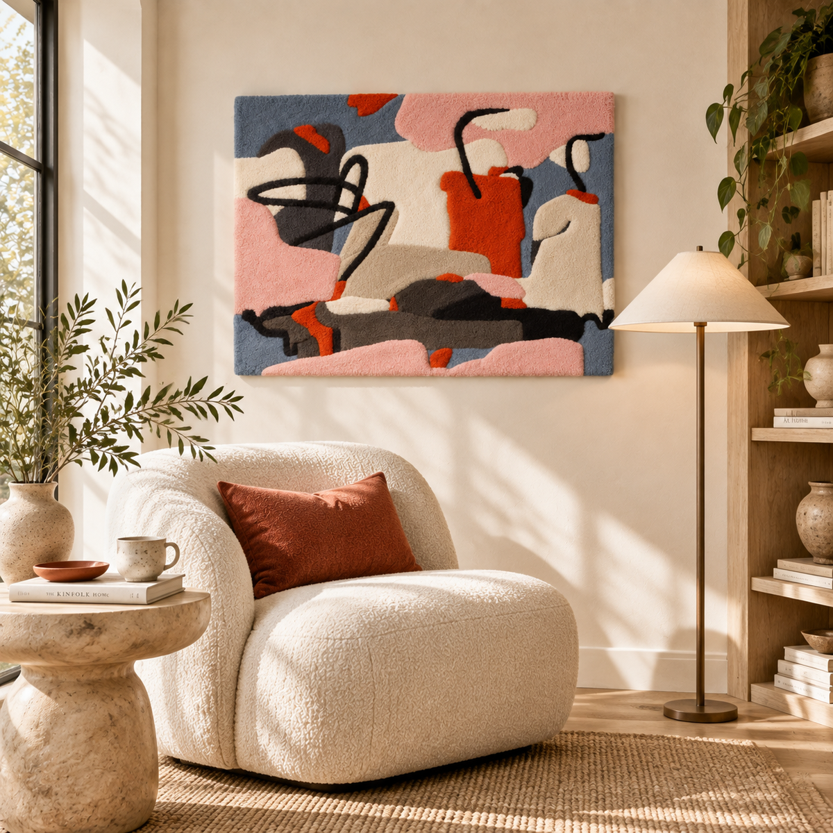 Coral Ink Conversation — room setting 1