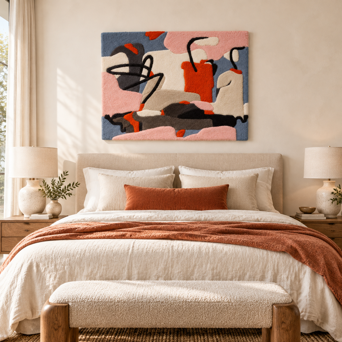 Coral Ink Conversation — room setting 2