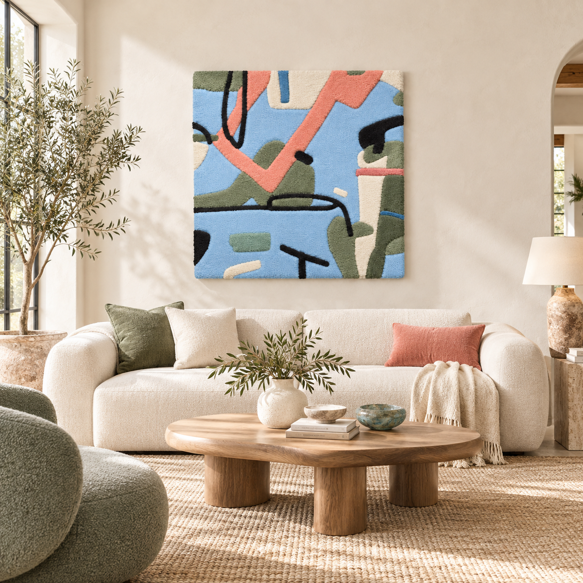 Coral Line Playground — front-facing room scene
