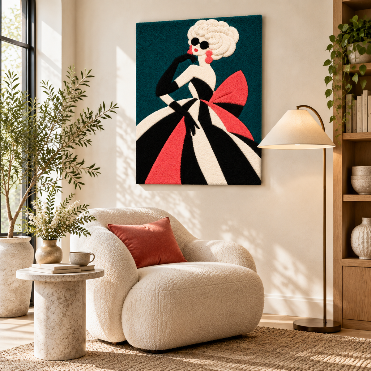 Coral Ribbon Gala — room setting 2