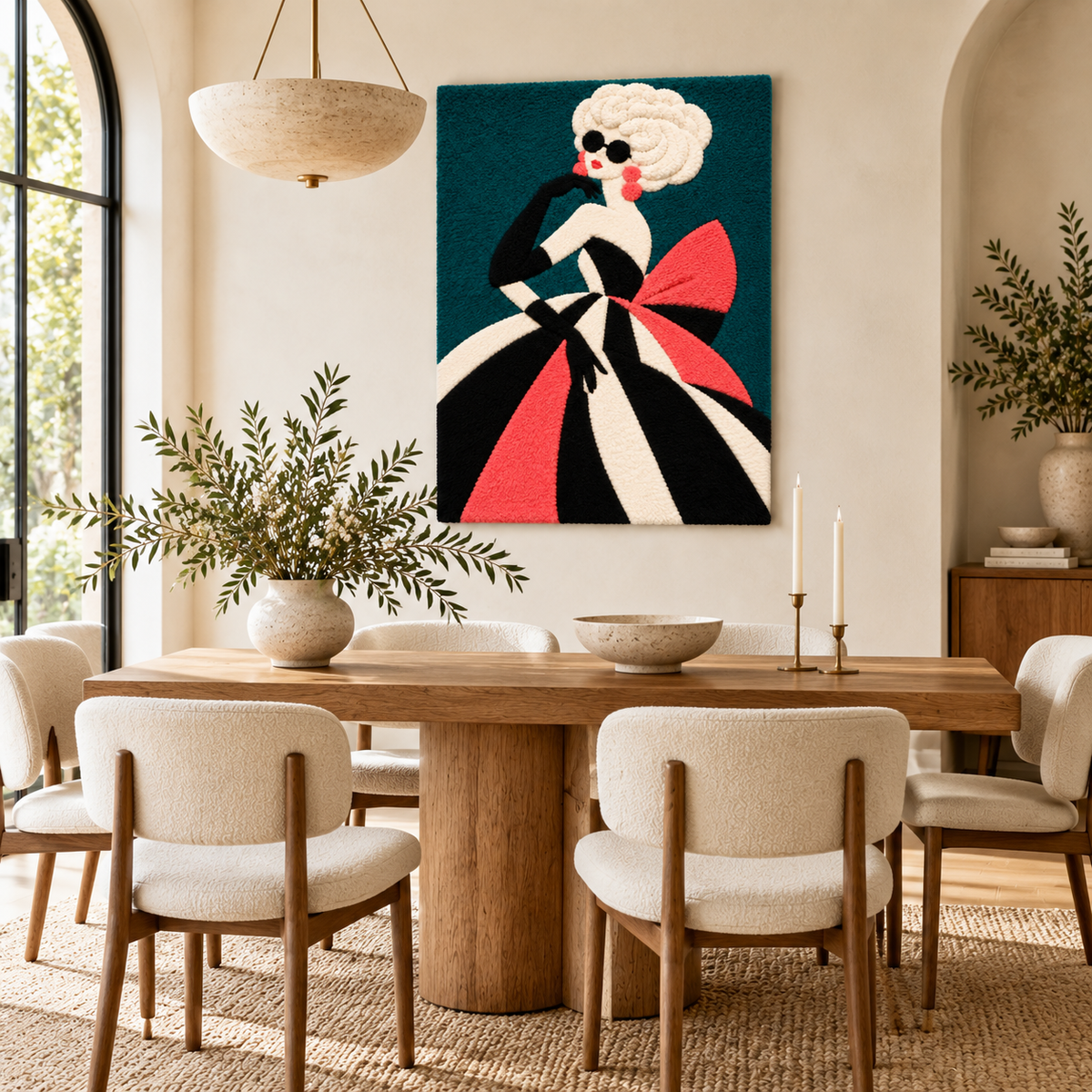 Coral Ribbon Gala — room setting 3