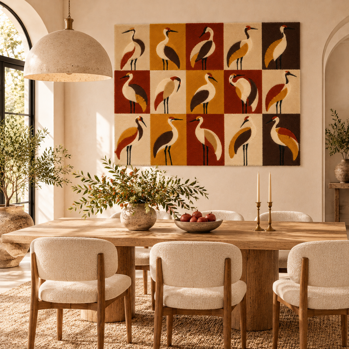 Crane Tile Assembly by Hewn Earth Studio — room setting