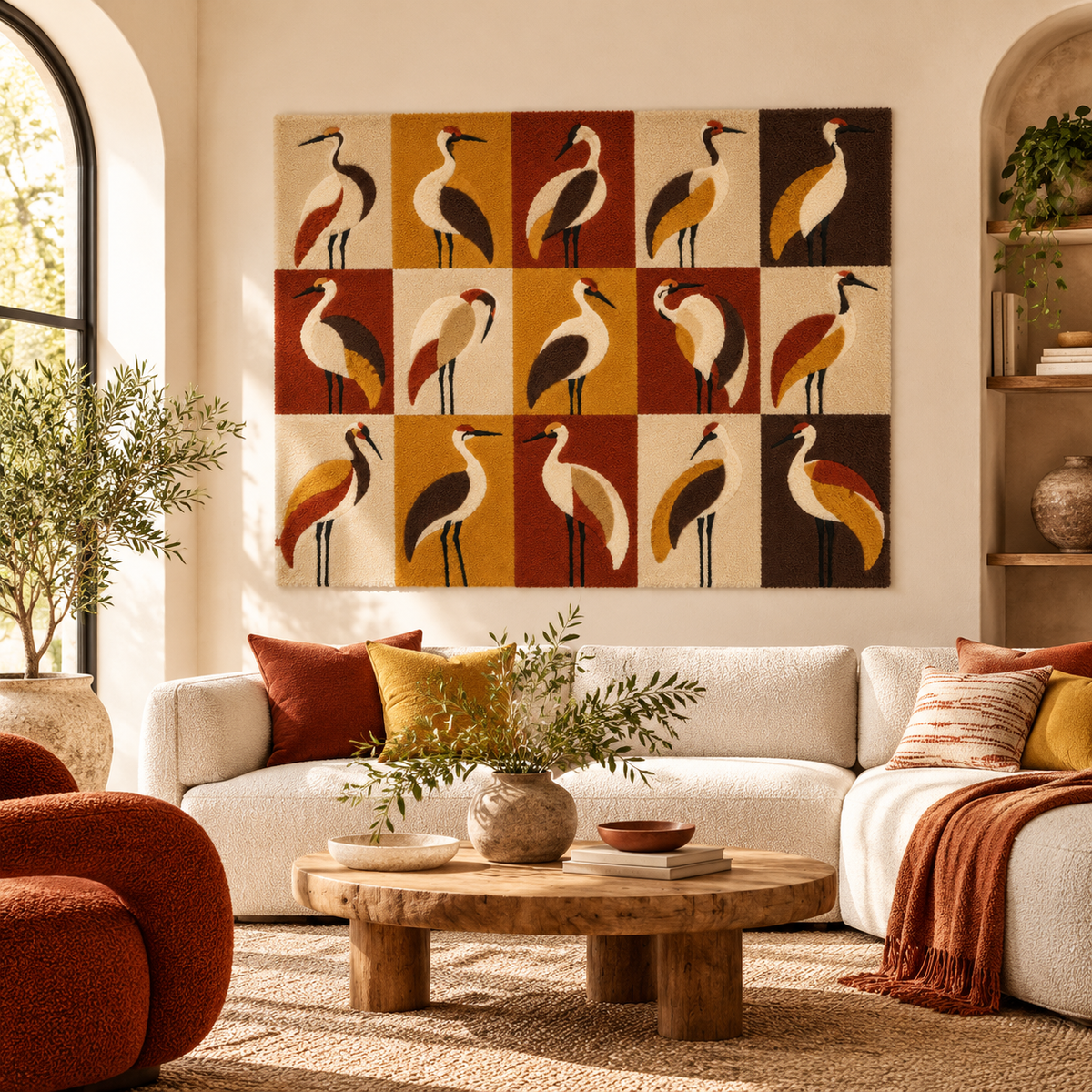 Crane Tile Assembly by Hewn Earth Studio — room setting
