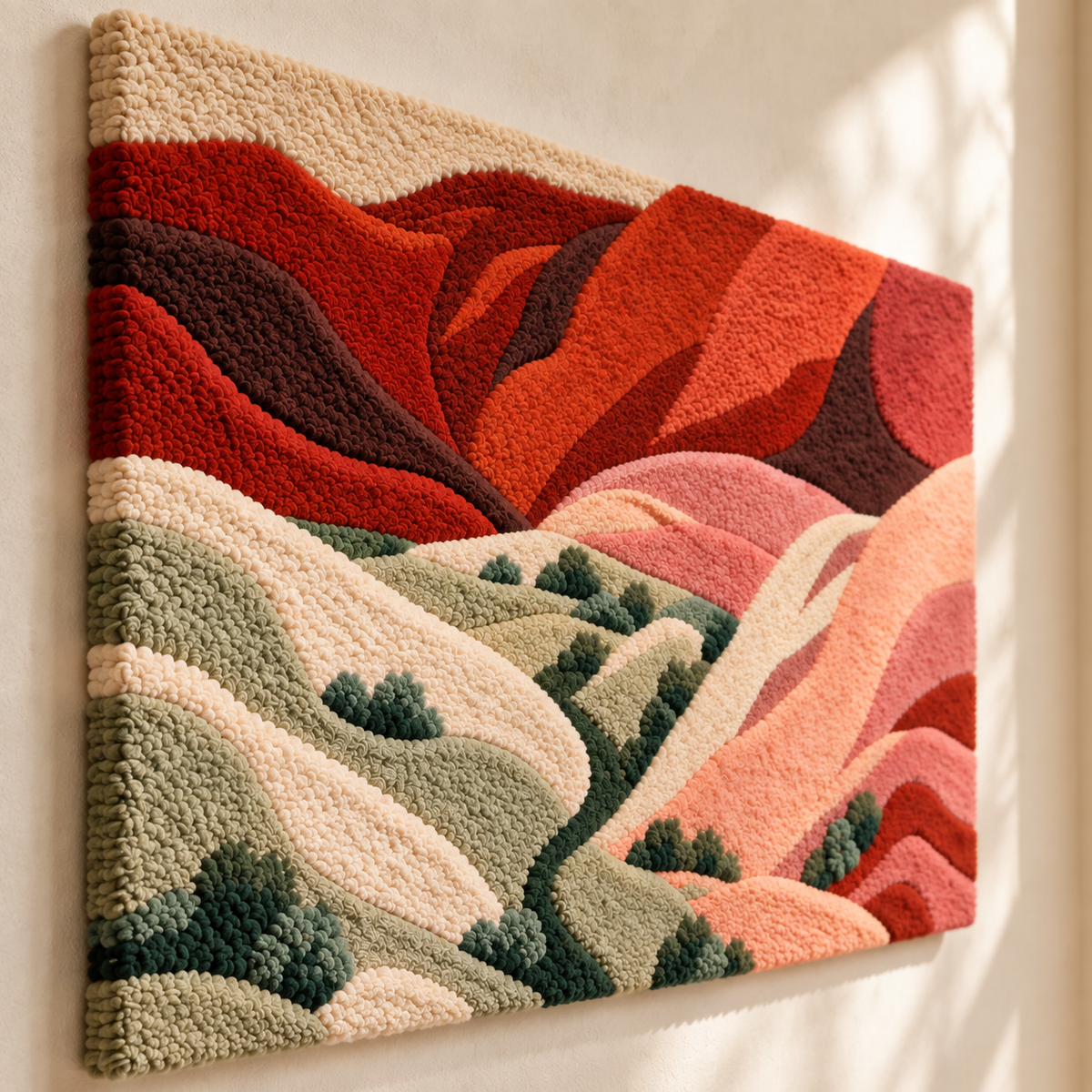 Crimson Canyon River — angled relief view