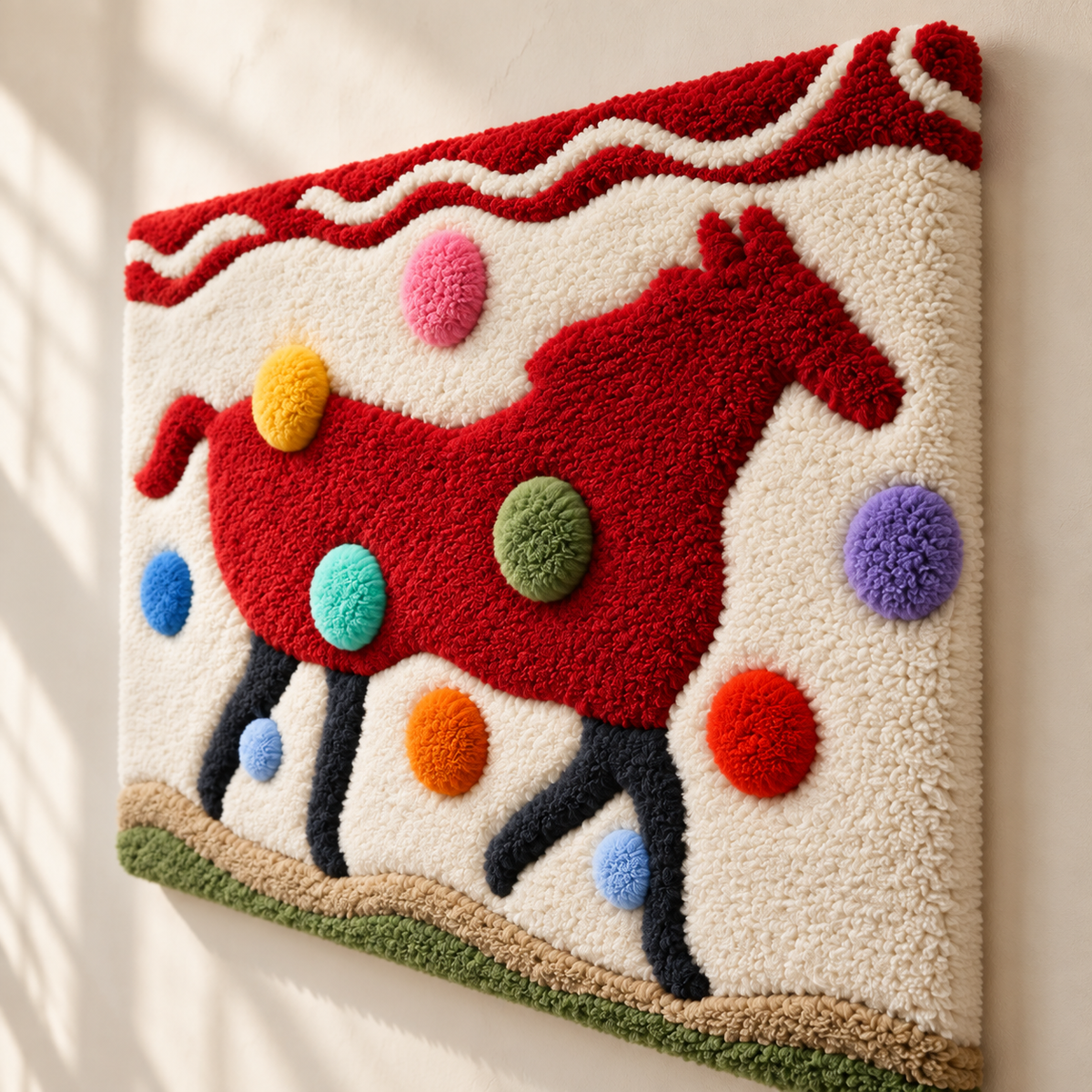 Crimson Festival Steed — angled relief view