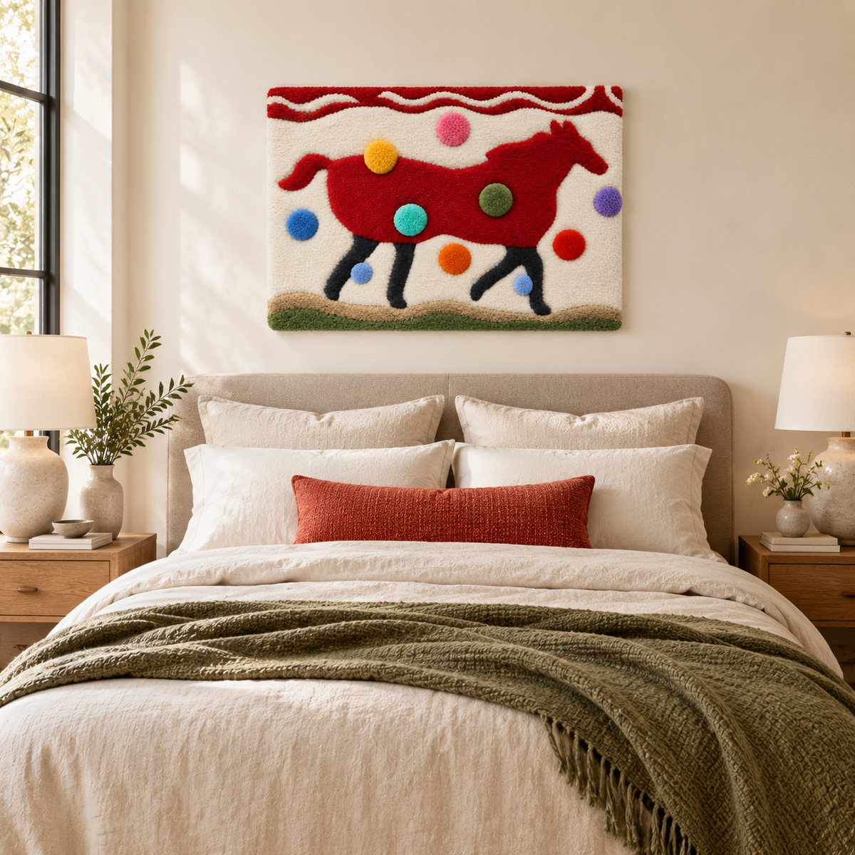 Crimson Festival Steed — room setting 2