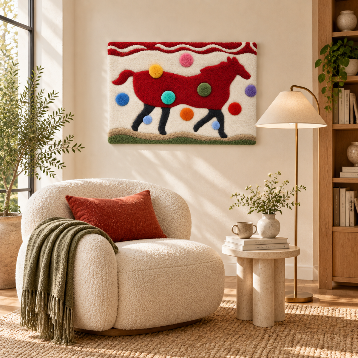Crimson Festival Steed — room setting 3
