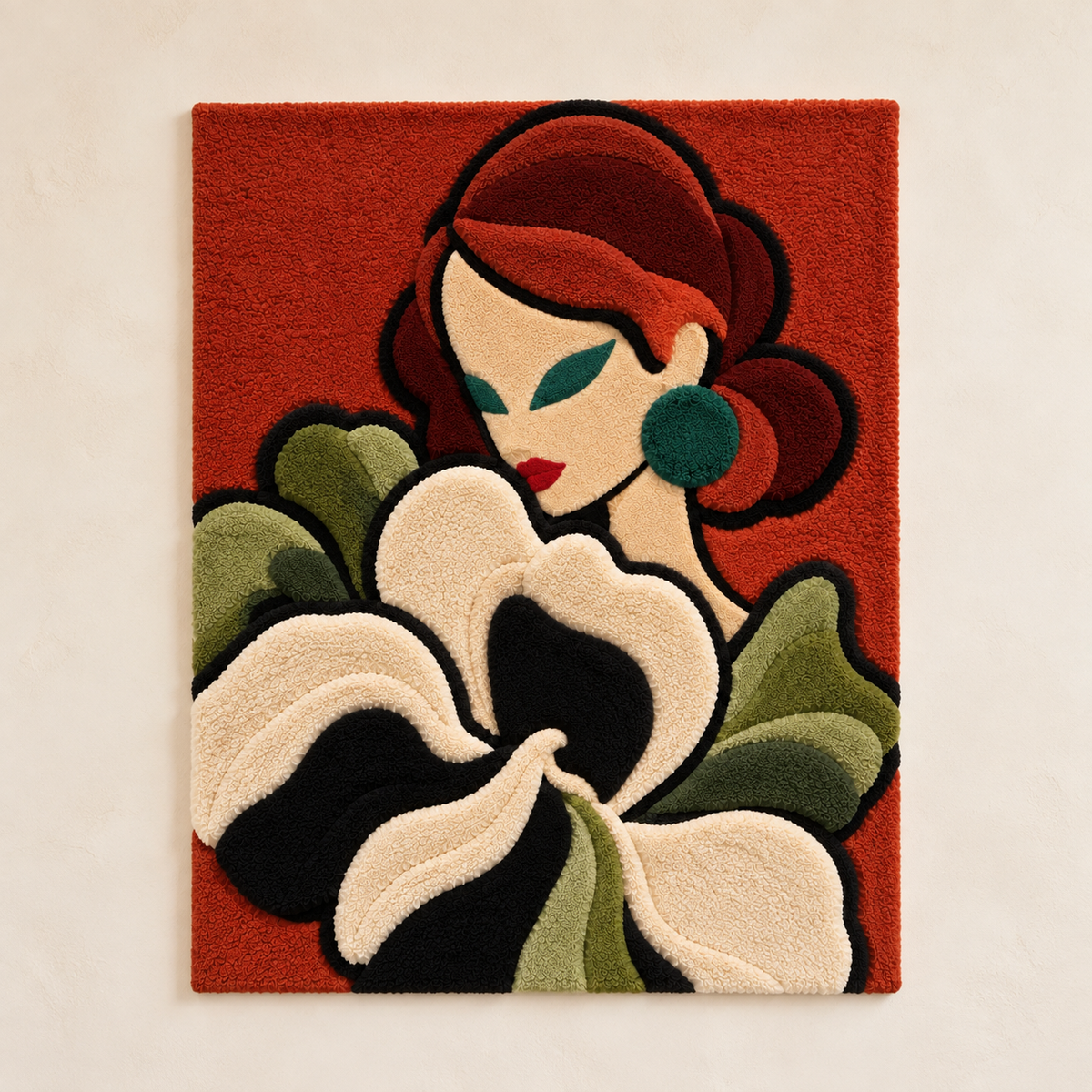 Crimson Muse among Ivory Irises — front product view [product-light]