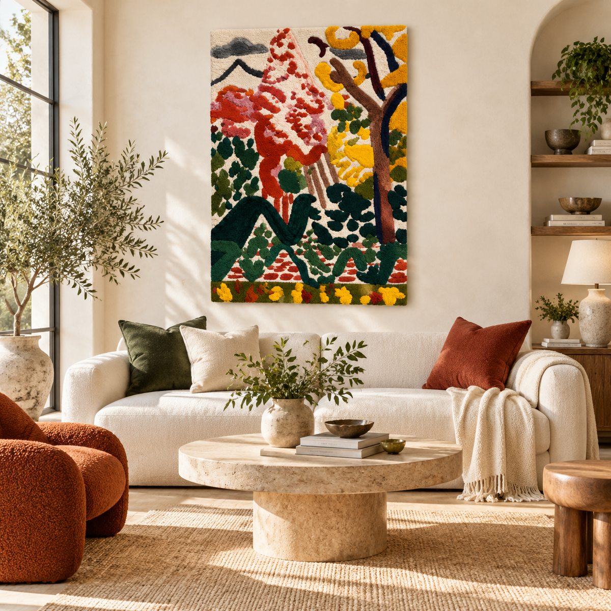 Crimson Trees of the Hills — front-facing room scene