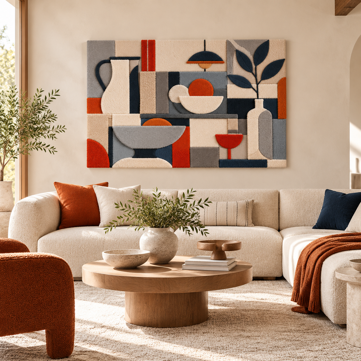 Cubist Table Composition by Hewn Earth Studio — room setting