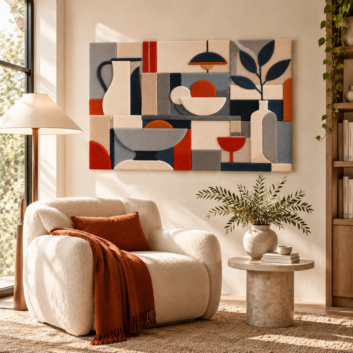 Cubist Table Composition by Hewn Earth Studio — room setting