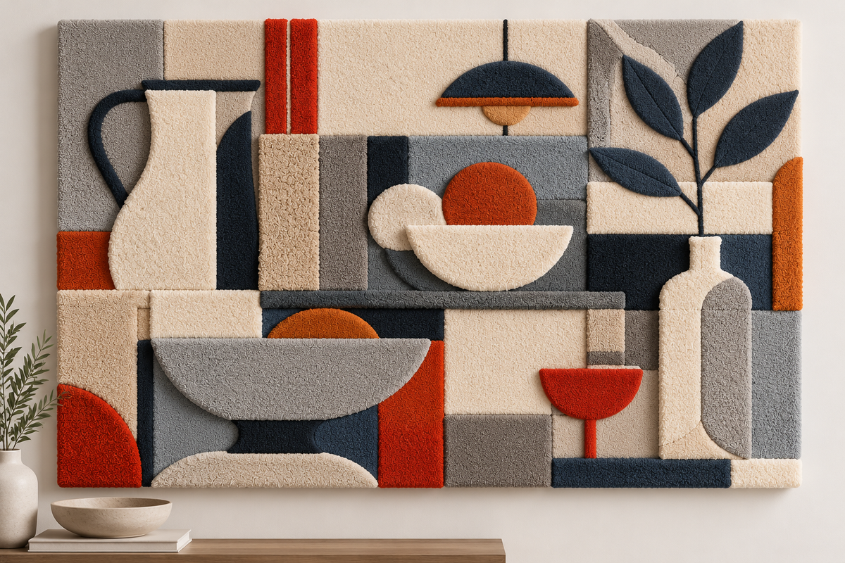 Cubist Table Composition by Hewn Earth Studio — front-facing room scene [room-front]