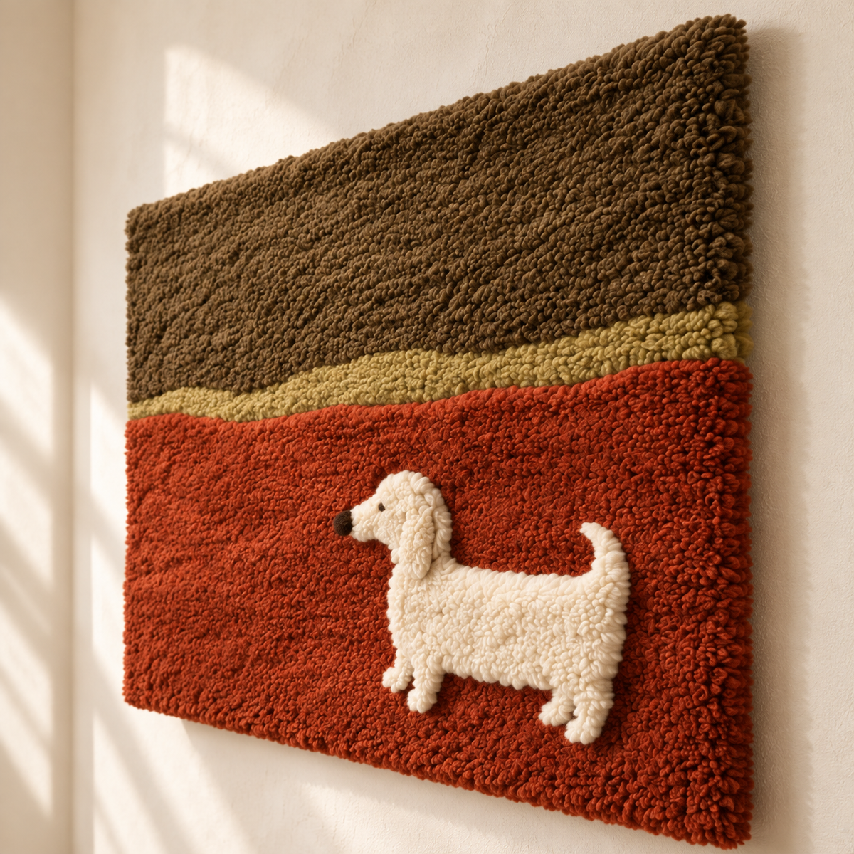 Dachshund at Dusk — angled relief view