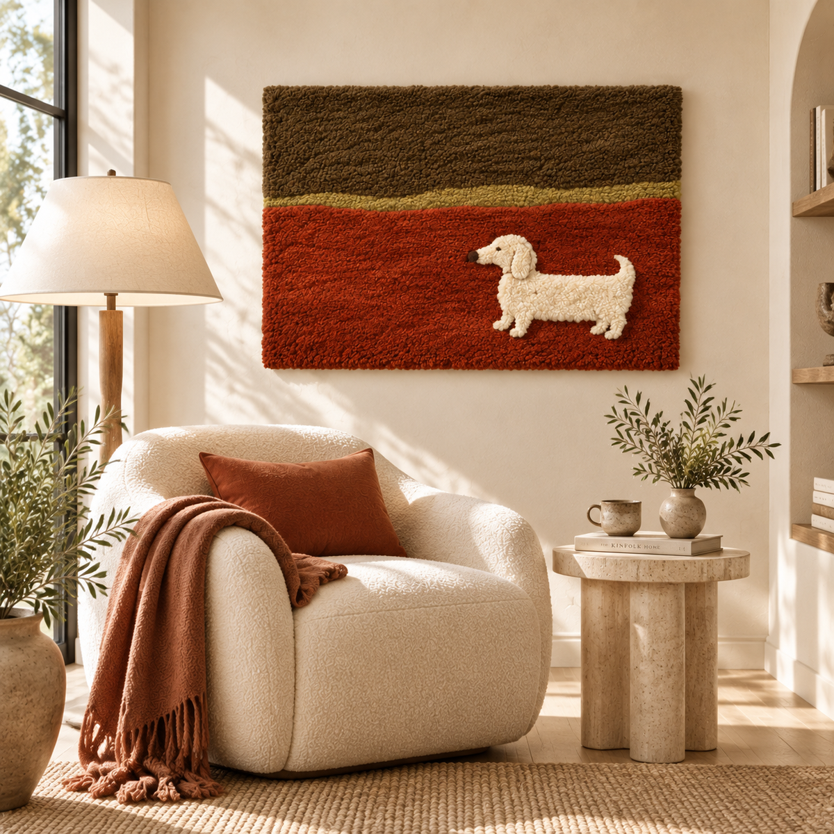 Dachshund at Dusk — room setting 2