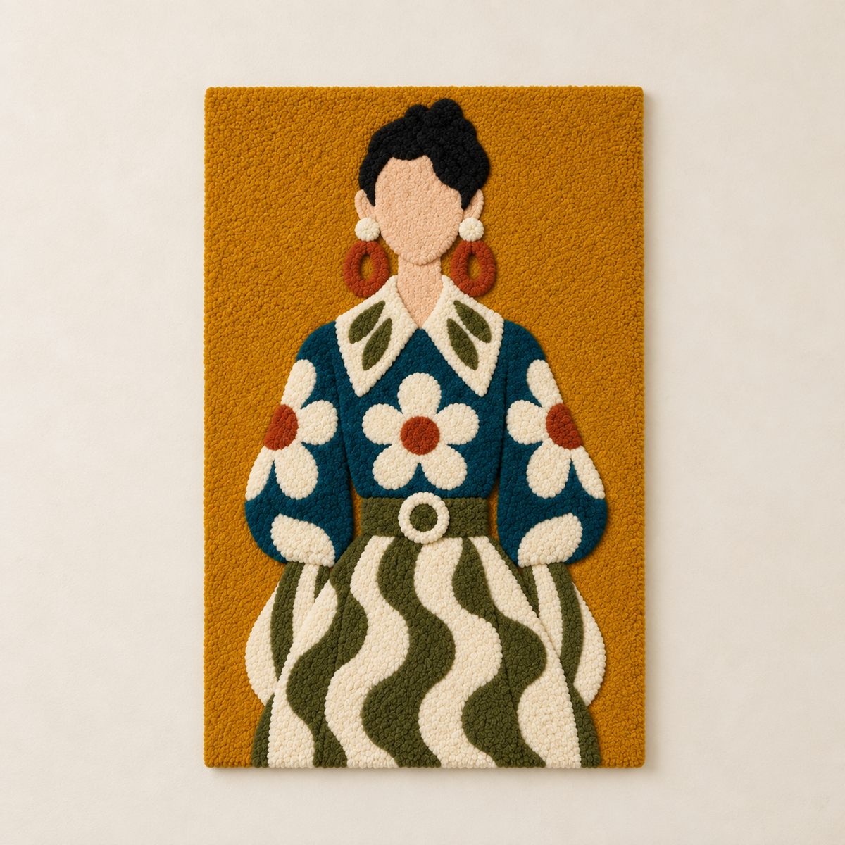 Daisies on Ochre — front product view [product-light]