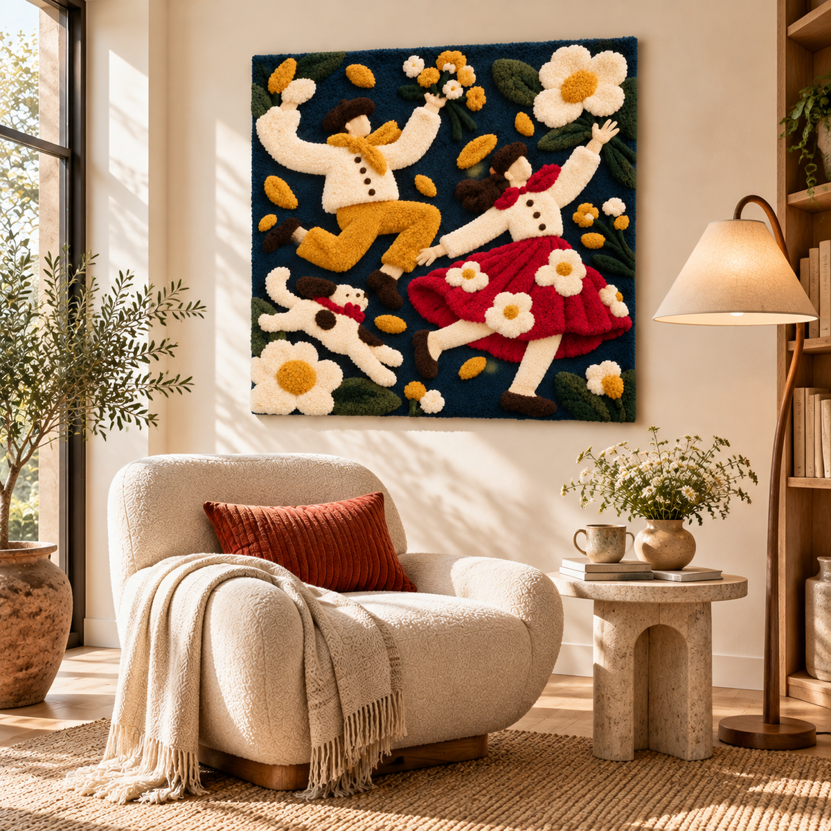 Daisy Dance Celebration by Hewn Earth Studio — room setting